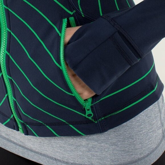Lululemon Forme Jacket *Cuffins Slalom Stripe Inkwell / Inkwell - Picture 6 of 16